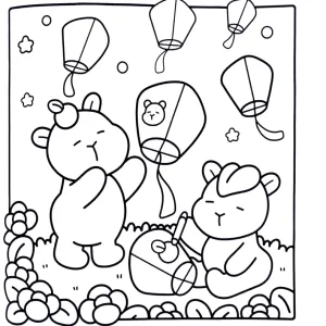Desenho de capivara para pintar 13