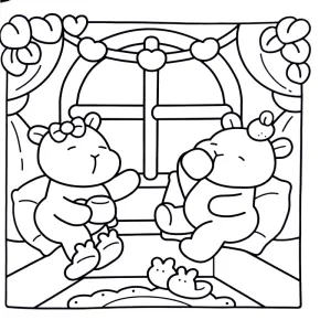 Desenho de capivara para pintar 16