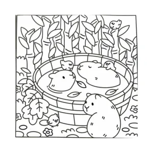 Desenho de capivara para pintar 24