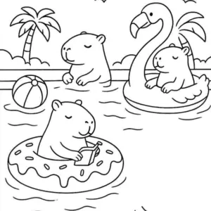 Desenho de capivara para pintar 25