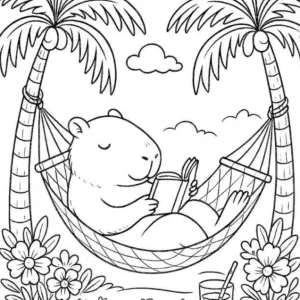 Desenho de capivara para pintar 26