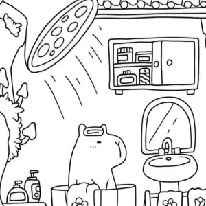 Desenho de capivara para pintar 27