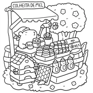 Desenho de capivara para pintar 28