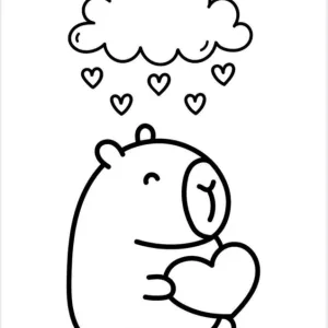 Desenho de capivara para pintar 29
