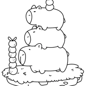 Desenho de capivara para pintar 31