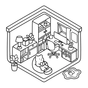 Desenho de casa para colorir 29