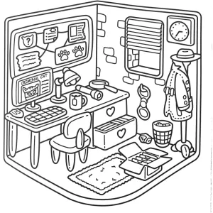 Desenho de casa para colorir 34