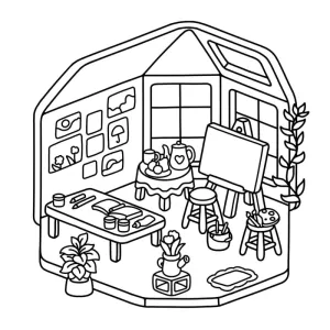 Desenho de casa para colorir 37