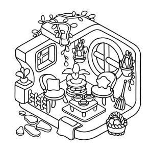 Desenho de casa para colorir 45