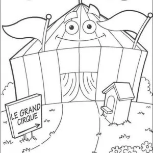 Desenho de circo para colorir 52