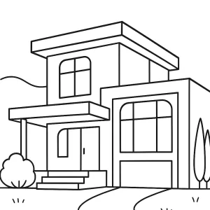 Desenho de casa para colorir 52
