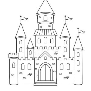 Desenho de castelo para colorir 37