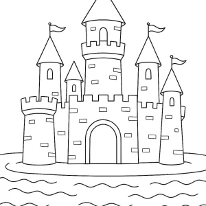 Desenho de castelo para colorir 39