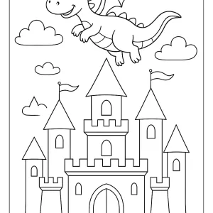 Desenho de castelo para colorir 43