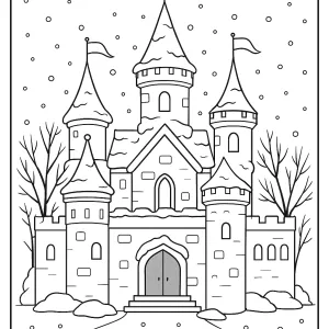 Desenho de castelo para colorir 47