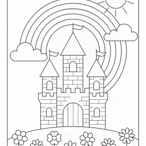Desenho de castelo para colorir 51