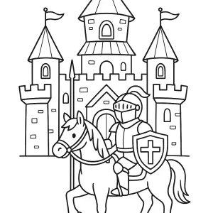 Desenho de castelo para colorir 52