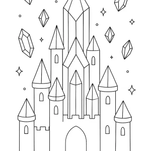 Desenho de castelo para colorir 54