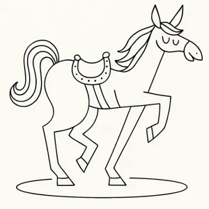 Desenho de cavalo para colorir 49