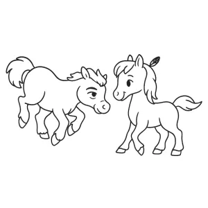 Desenho de cavalo para colorir 50