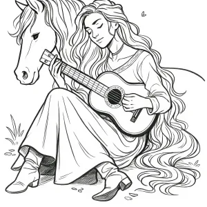 Desenho de cavalo para colorir 51