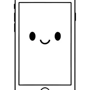 Desenho de telemóvel para colorir 2