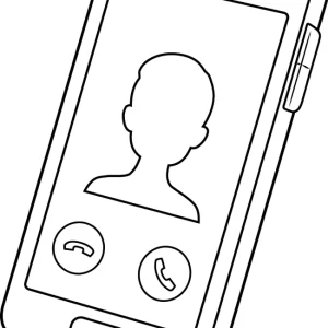 Desenho de telemóvel para colorir 7