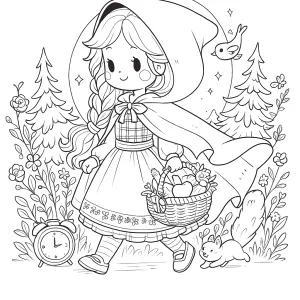 Desenho do Capuchinho Vermelho para colorir 9