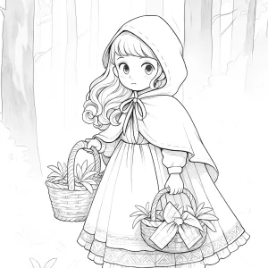 Desenho do Capuchinho Vermelho para colorir 10