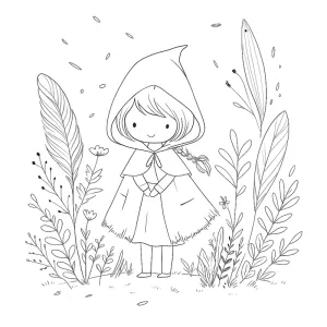 Desenho do Capuchinho Vermelho para colorir 11