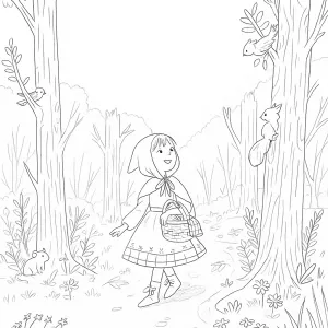 Desenho do Capuchinho Vermelho para colorir 12