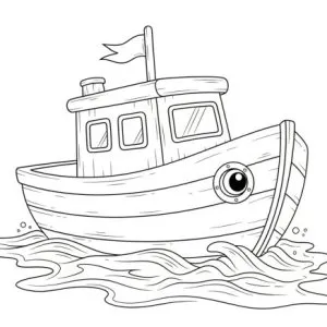 Desenho de barco para colorir 29