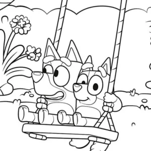 Desenho do Bluey para pintar 16