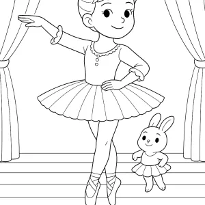 Desenho de bailarina para colorir 20
