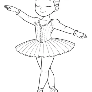 Desenho de bailarina para colorir 21
