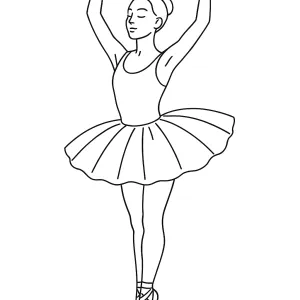 Desenho de bailarina para colorir 22