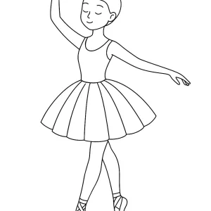 Desenho de bailarina para colorir 25