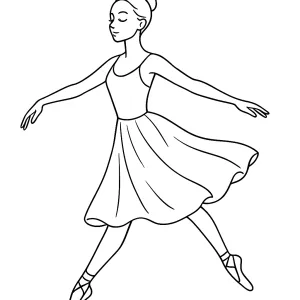 Desenho de bailarina para colorir 27