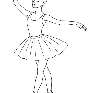 Desenho de bailarina para colorir 34