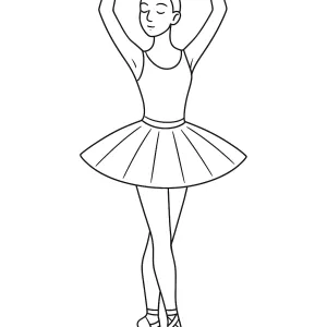 Desenho de bailarina para colorir 35