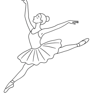 Desenho de bailarina para colorir 37