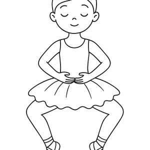Desenho de bailarina para colorir 39