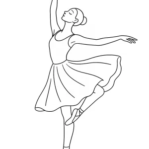 Desenho de bailarina para colorir 41