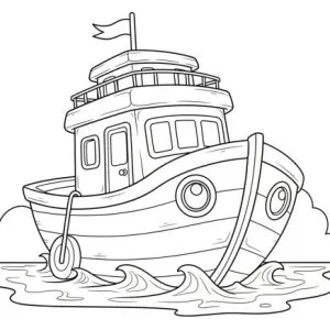 Desenho de barco para colorir 30