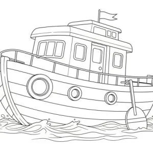 Desenho de barco para colorir 31