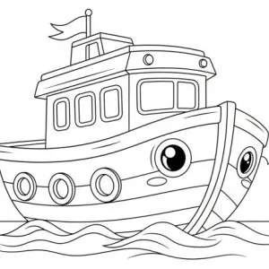 Desenho de barco para colorir 32