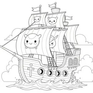 Desenho de barco para colorir 36