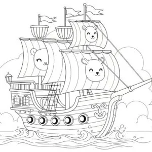 Desenho de barco para colorir 39
