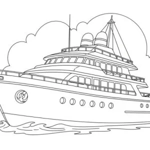 Desenho de barco para colorir 42