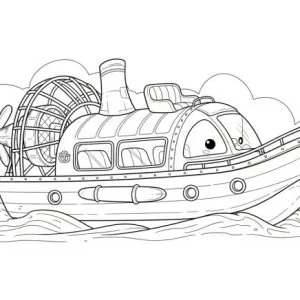 Desenho de barco para colorir 43